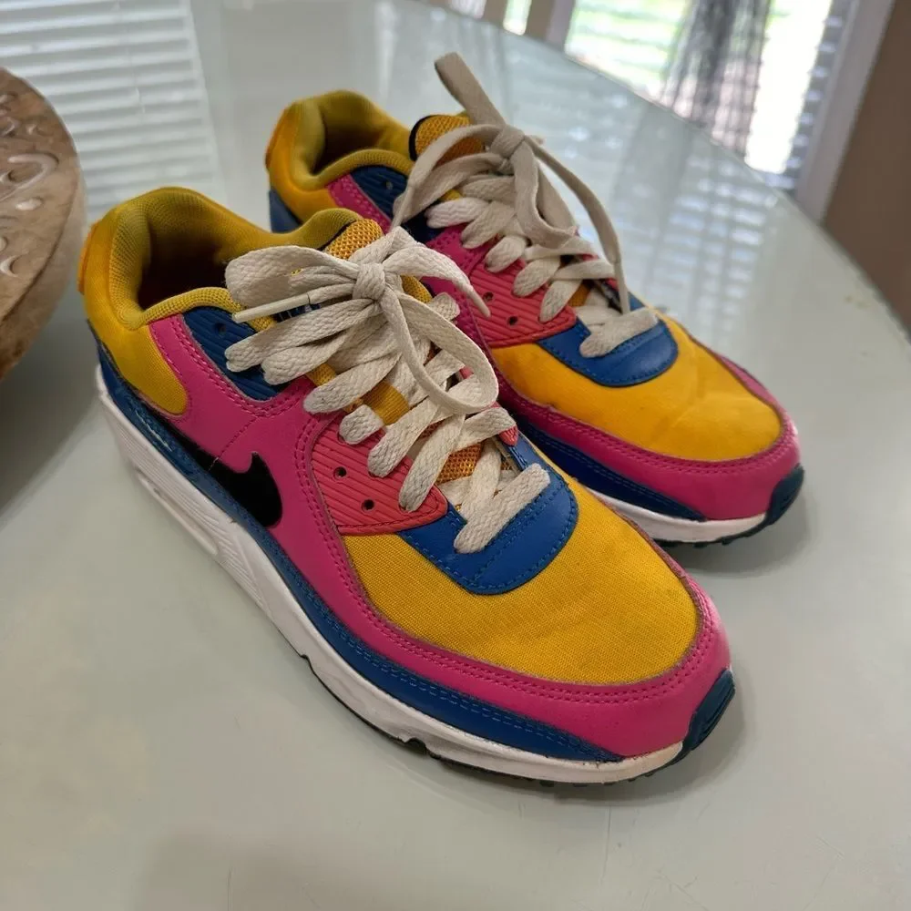 5Y Nike Air Max 90 Colorful Sneakers - Picture 11 of 16